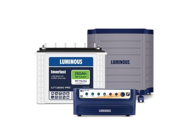 Luminous Inverter & Battery Combo (1050 EVO /12V Inverter 36M with ILTT18060PRO Tall Tubular 150Ah Battery 60M + Trolley) for Home,...